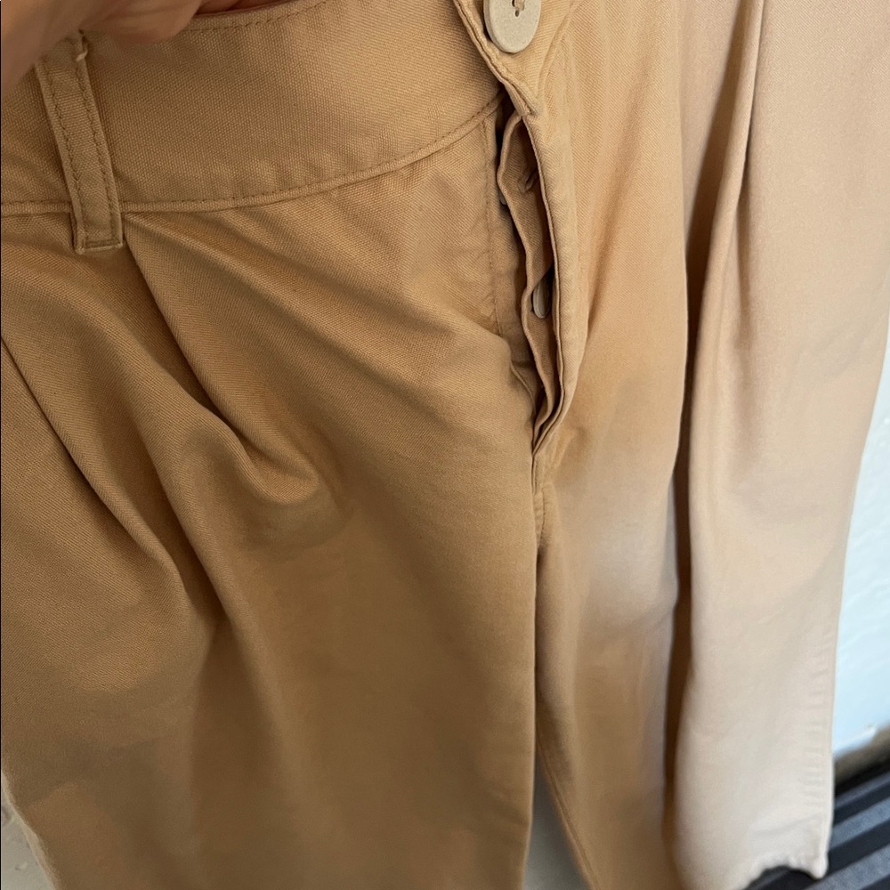 Kowtow faculty pants khaki pleated trouser XS - Picture 3 of 4